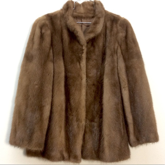 VTG WOMEN’S Light Brown Real MINK CAOT, Lined. - Picture 7 of 10